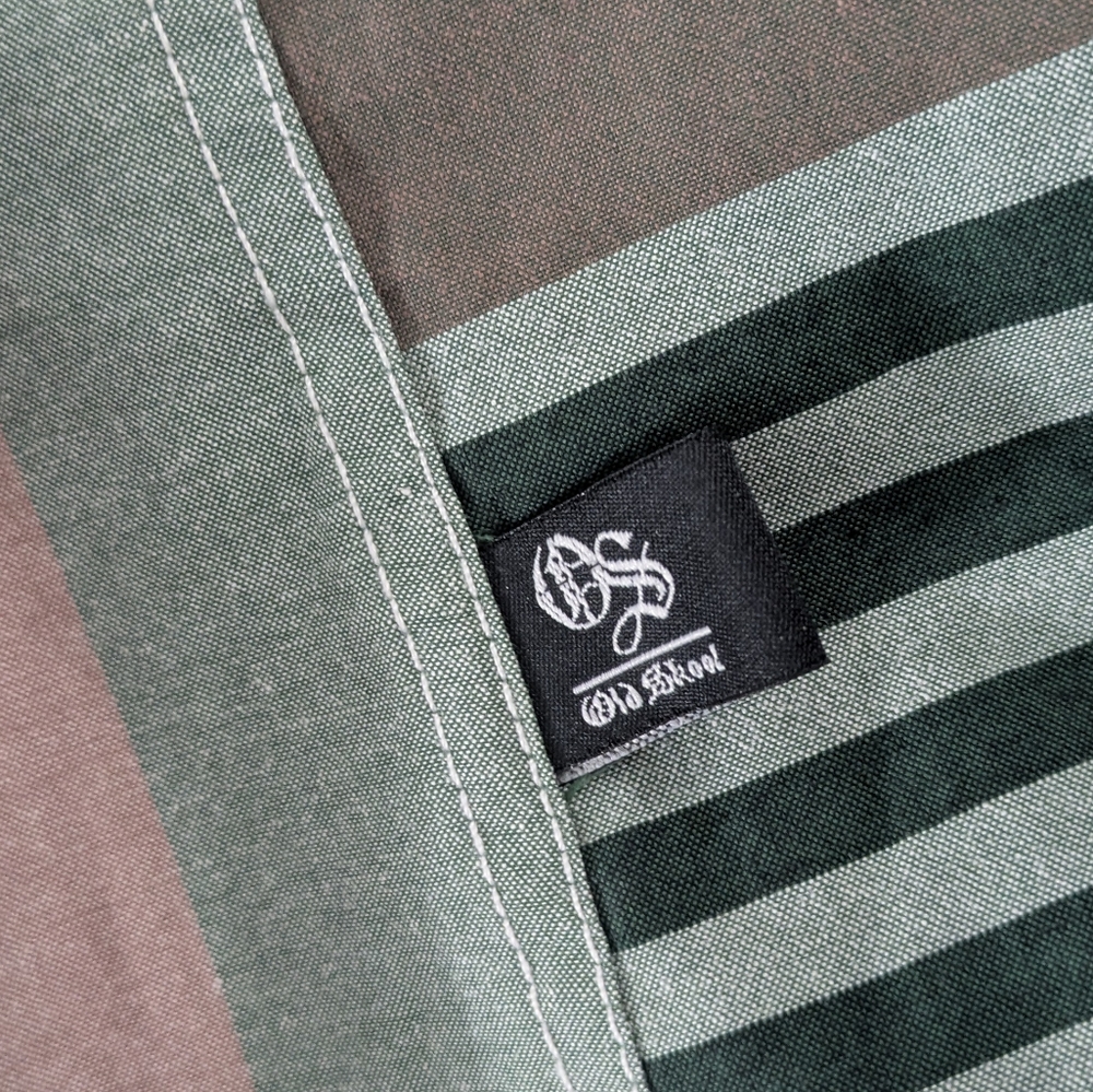 Old School Multicolored Plaid Button Up Shirt Xl - image 6